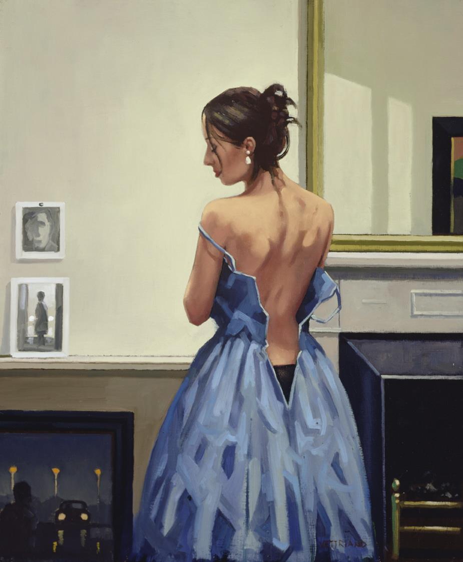 das blaue Kleid Zeitgenössischer Jack Vettriano Ölgemälde